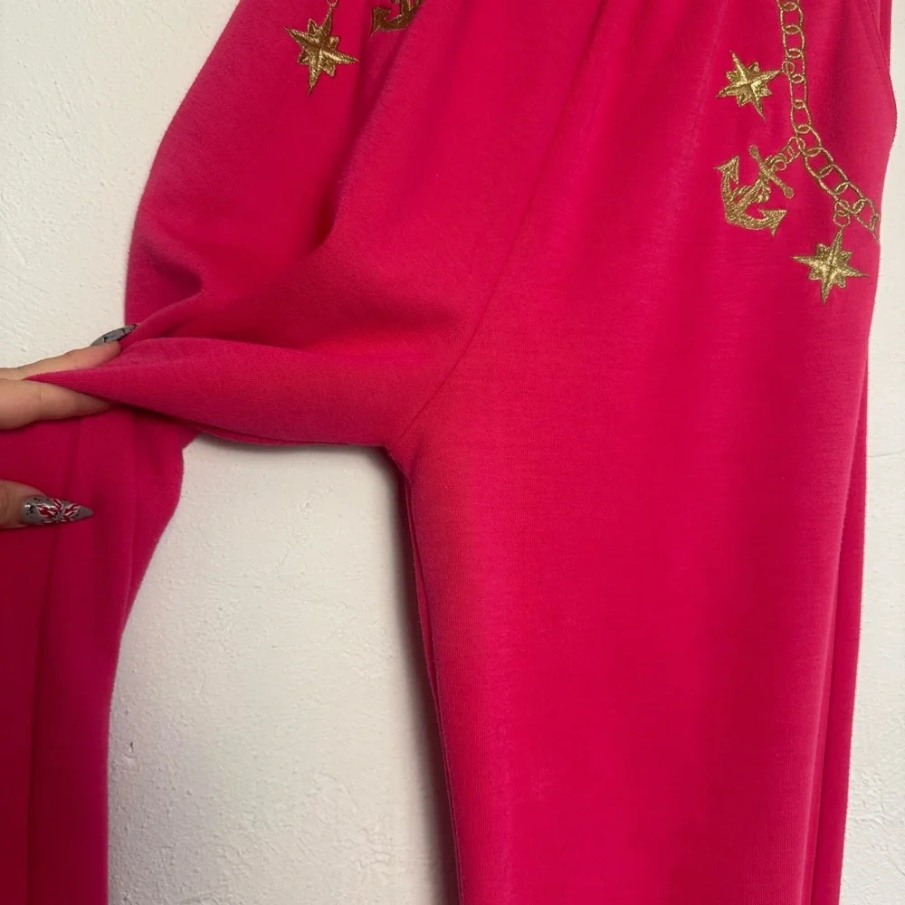 VINTAGE Hot Pink Escada Nautical Sweater &‎ Sweatpants Matching Set